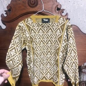 RARE Figgjo Pure 100% Wool Made in Norway Golden sweater SM perfect conditio